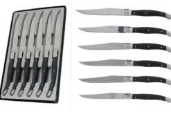 Coffret 6 couteaux de table Laguiole Postiche Gris