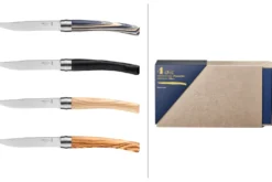 Coffret 4 couteaux de table Opinel Table Chic Panaché lames inox 10cm manches en bois