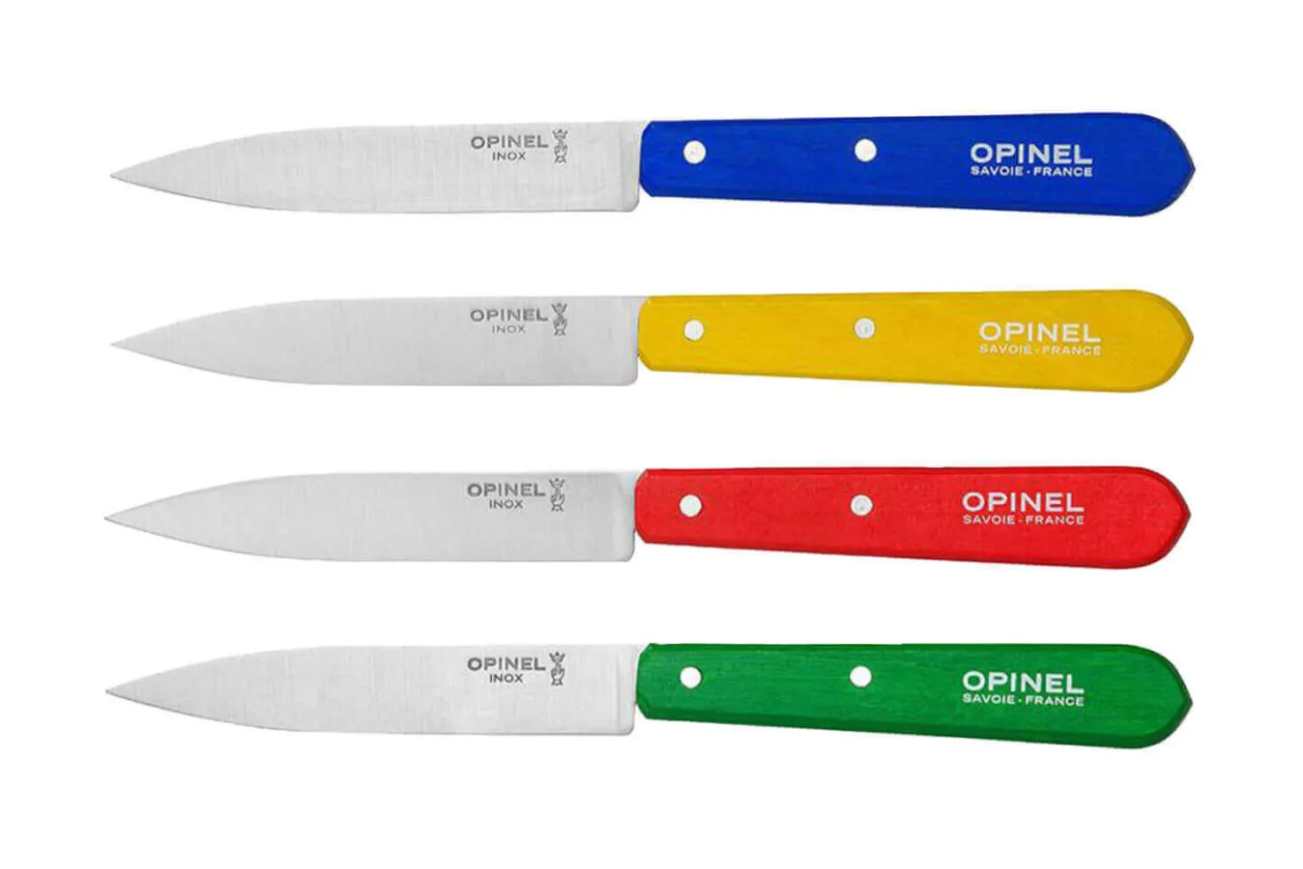 Coffret 4 couteaux d'office Opinel manches couleurs