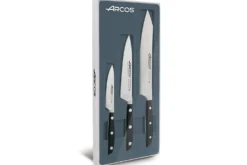 Coffret 3 couteaux forgés Arcos Manhattan tranchant extrême