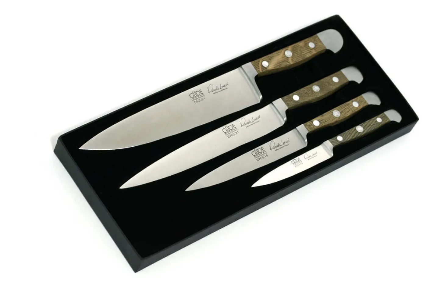 Coffret 4 couteaux forgés Güde Alpha Chêne