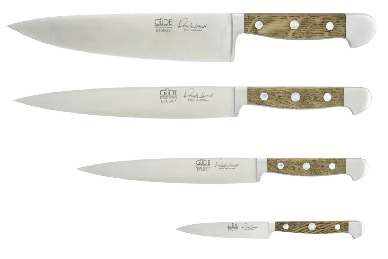 Coffret 4 couteaux forgés Güde Alpha Chêne