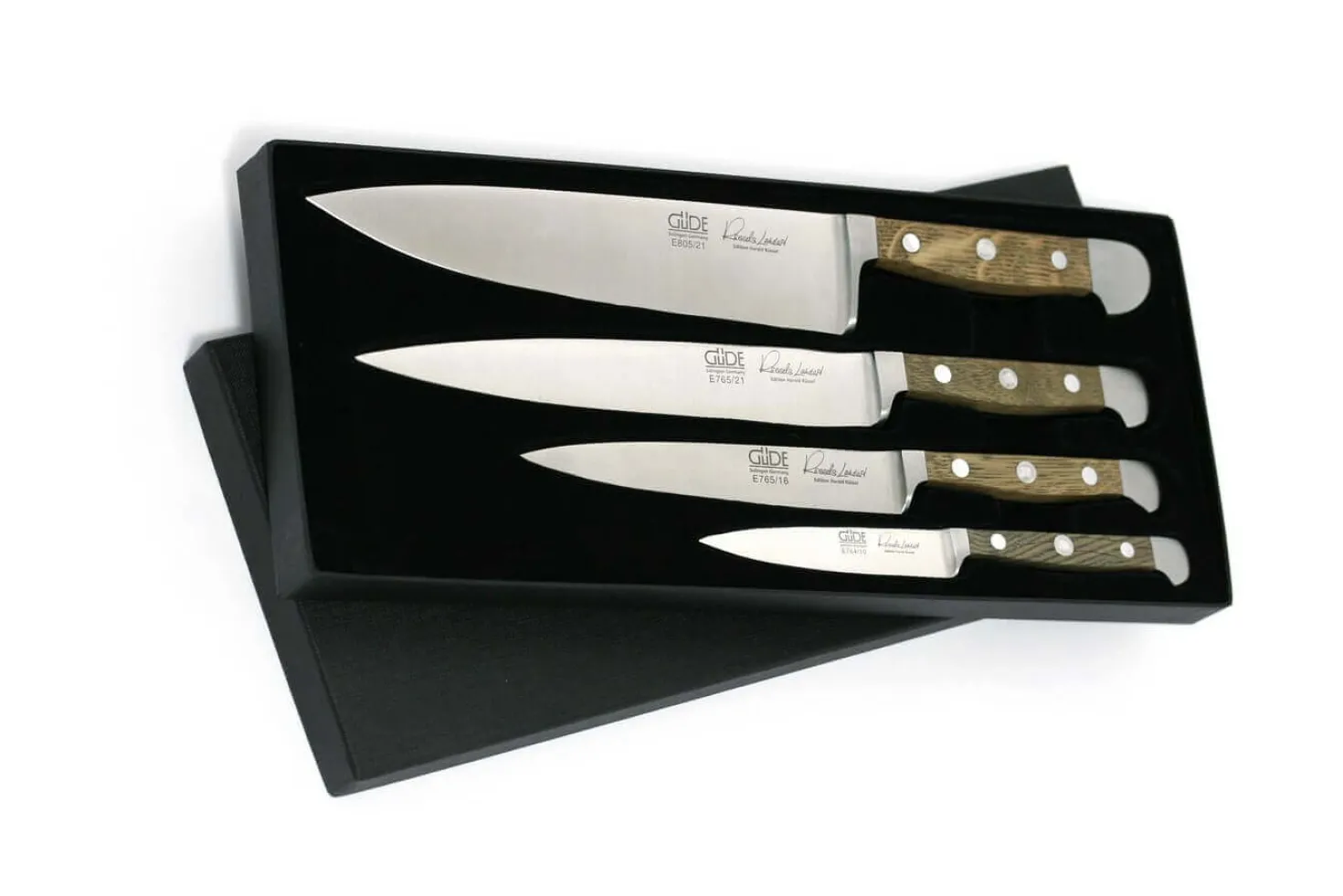 Coffret 4 couteaux forgés Güde Alpha Chêne