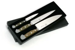 Coffret 3 couteaux forgés Güde Alpha Chêne