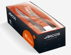 Coffret 6 couteaux + 6 fourchettes Arcos monobloc lames microdentées