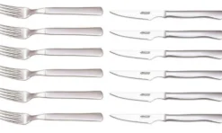 Coffret 6 couteaux + 6 fourchettes Arcos monobloc lames microdentées