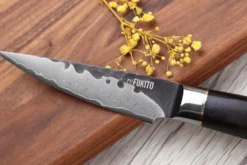 Coffret 2 couteaux Fukito Ébène Damas VG10 Chef + Office