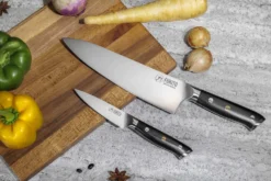 Coffret 2 couteaux Fukito Ebène X50 Chef + Office