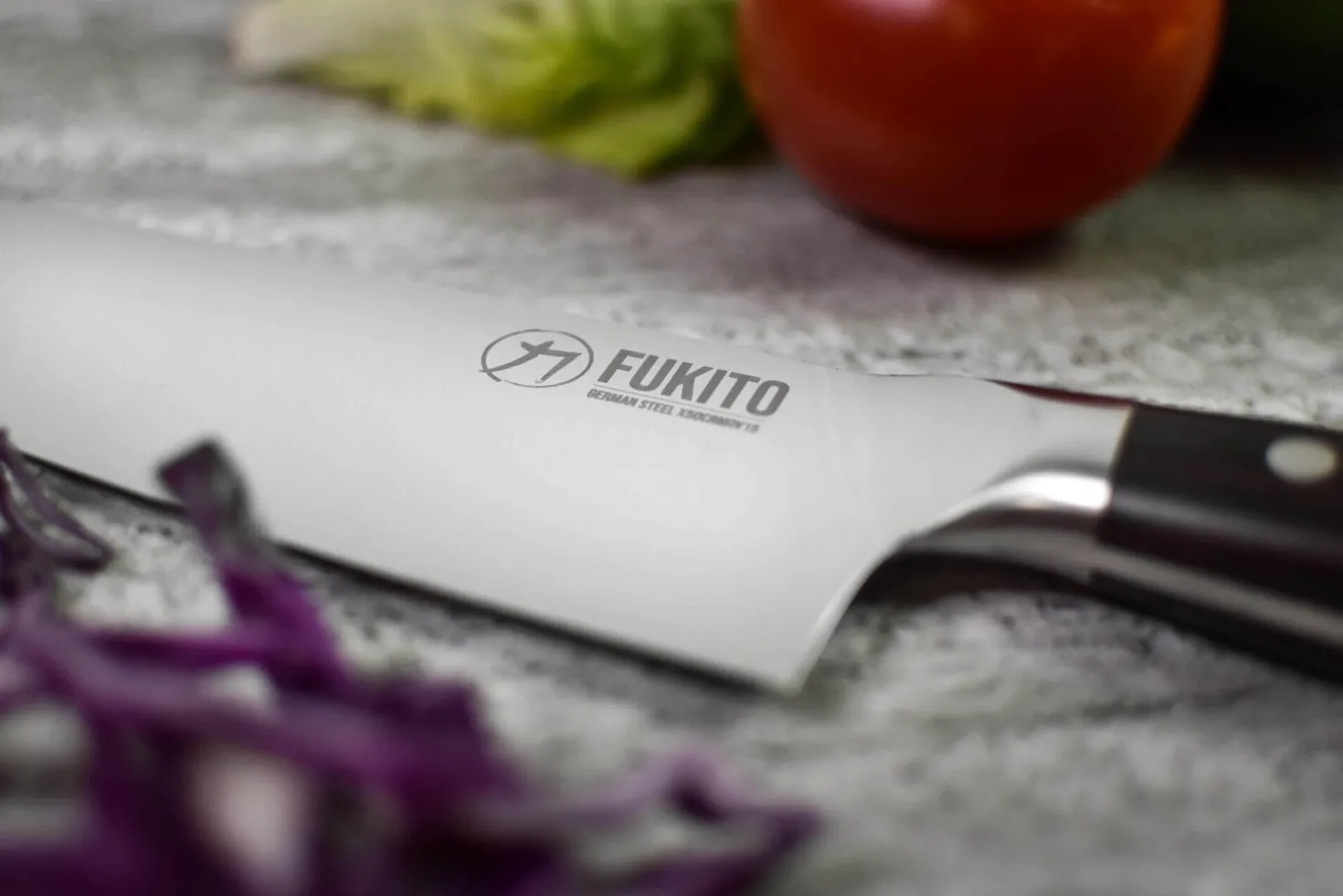 Coffret 2 couteaux Fukito Ebène X50 Chef + Office
