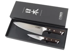 Coffret 2 couteaux Fukito Ebène X50 Chef + Office