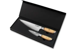 Coffret 2 couteaux Fukito Pakka San Mai Chef + Office