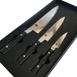 Coffret 3 couteaux japonais Kasumi Standard lames Damas