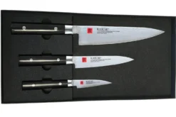 Coffret 3 couteaux japonais Kasumi Standard lames Damas