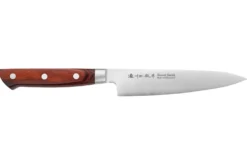 Coffret 3 couteaux japonais Satake Cutlery Brown Pakkawood chef + santoku + office