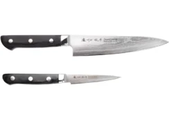 Coffret 2 couteaux japonais Satake Cutlery damas 69 couches chef + office