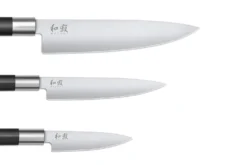 Coffret 3 couteaux Kai Wasabi Black : Universel 10cm et 15cm et Chef 20cm