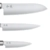 Coffret 3 couteaux Kai Wasabi Black : Universel 10cm et 15cm et Santoku 16,5cm