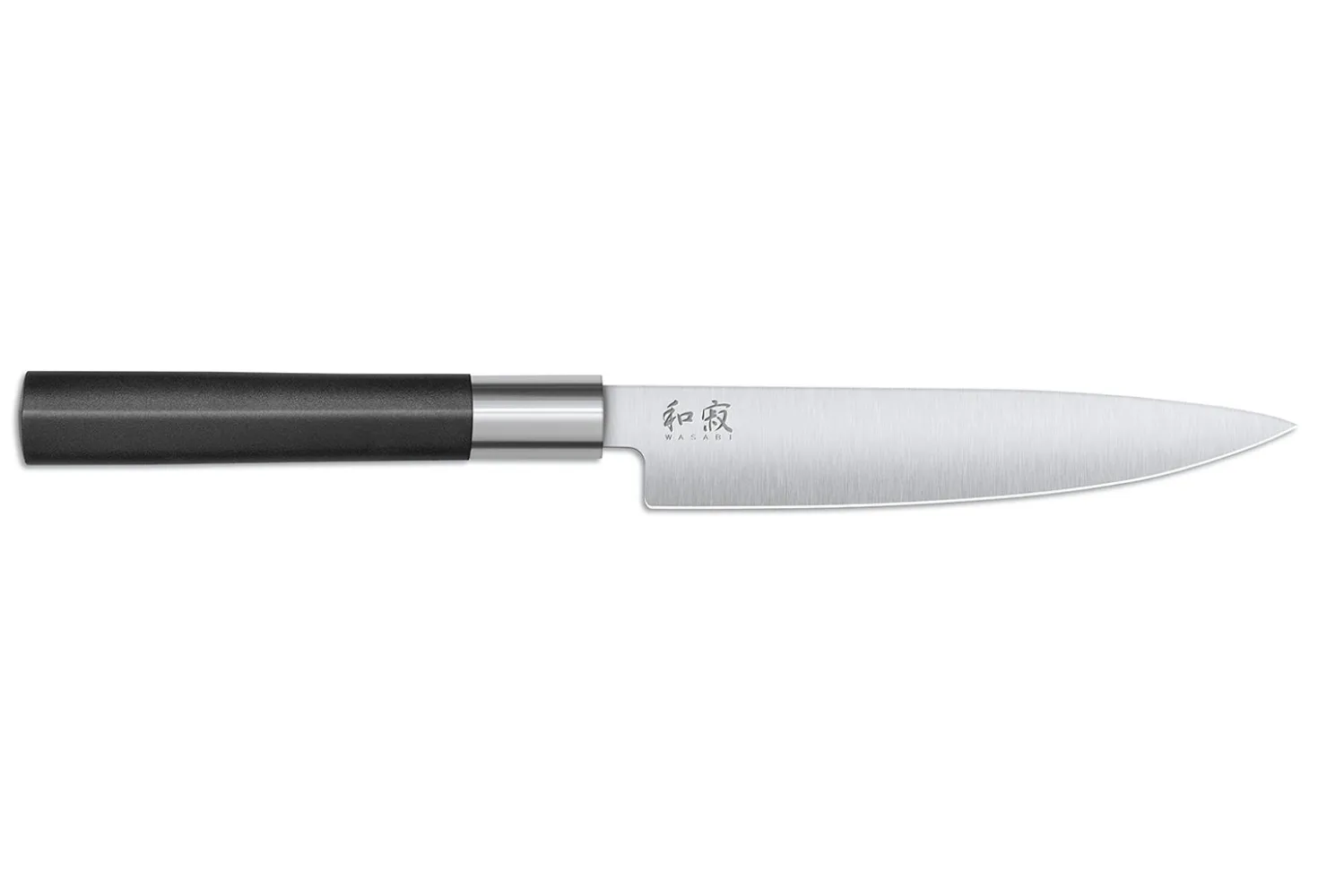 Coffret 3 couteaux Kai Wasabi Black : Universel 10cm et 15cm et Santoku 16,5cm