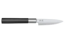 Coffret 3 couteaux Kai Wasabi Black : Universel 10cm et 15cm et Santoku 16,5cm