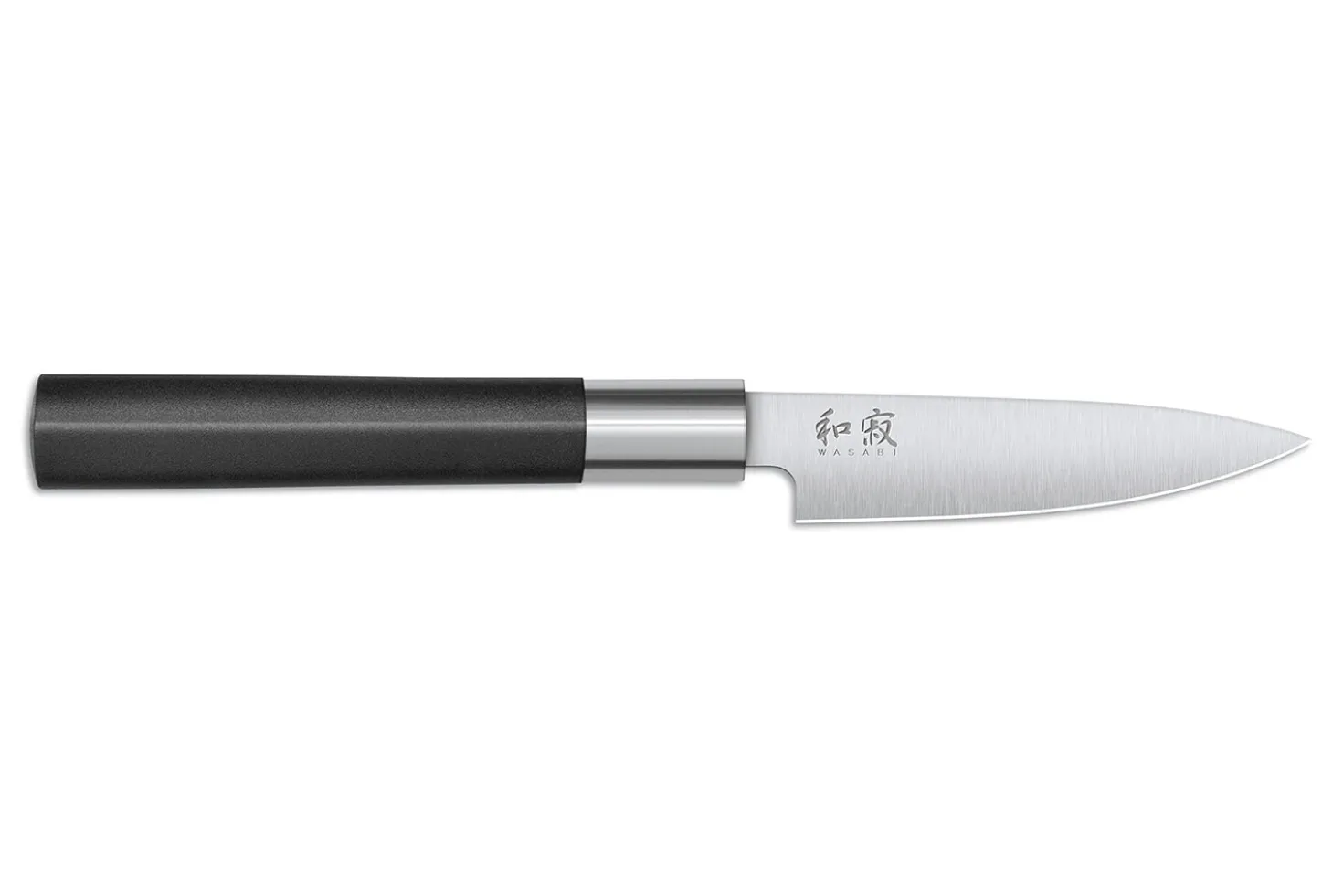Coffret 3 couteaux Kai Wasabi Black : Universel 10cm et 15cm et Santoku 16,5cm