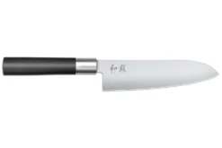 Coffret 3 couteaux Kai Wasabi Black : Universel 10cm et 15cm et Santoku 16,5cm