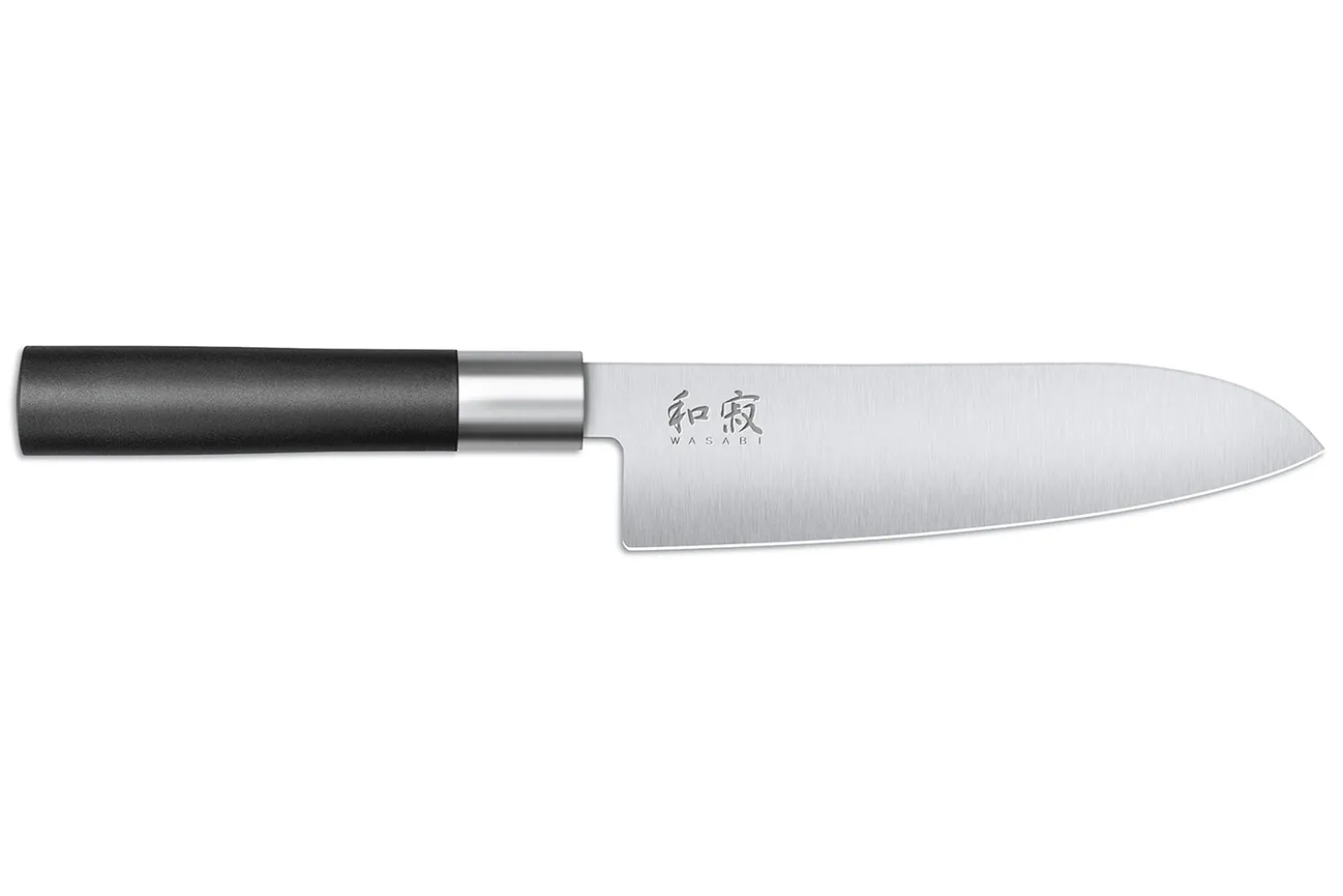 Coffret 3 couteaux Kai Wasabi Black : Universel 10cm et 15cm et Santoku 16,5cm