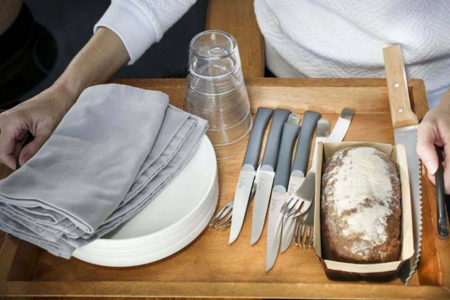 Coffret 4 couteaux Opinel Bon Appétit+ Anthracite 11cm inox