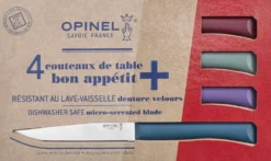 Coffret 4 couteaux Opinel Bon Appétit+ Glam 11cm inox