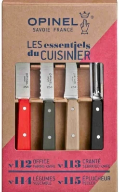 Coffret 4 couteaux Opinel Les Essentiels Loft manches couleurs