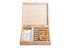 Coffret 6 couteaux Opinel Tradition Gravures Animalia n°08 lame 8,5cm manche chêne