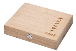 Coffret 6 couteaux Opinel Tradition Gravures Animalia n°08 lame 8,5cm manche chêne