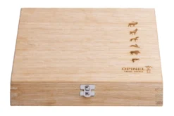 Coffret 6 couteaux Opinel Tradition Gravures Animalia n°08 lame 8,5cm manche chêne