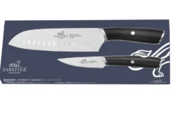 Coffret 2 couteaux Sabatier International Pyxis Office 9cm + Santoku 18cm