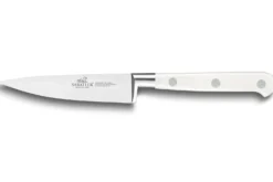 Coffret 2 couteaux Sabatier Toque blanche 100% forgé office + santoku