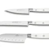 Coffret 3 couteaux Sabatier Toque Blanche Office + Universel + Mini Santoku
