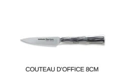 Coffret 3 couteaux Samura Bamboo tout inox AUS8 : Office + Universel + Chef