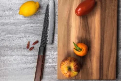 Coffret 2 couteaux Sayuto Séquoia San Mai Santoku + Office
