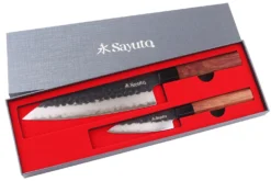 Coffret 2 couteaux Sayuto Séquoia San Mai Kiritsuke + Office