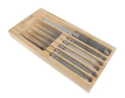 Coffret 6 couteaux à steak dentelés Lou Laguiole Tradition manches 3 coloris