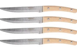 Coffret 4 couteaux à steak Homey's Bokträ lame crantée 13cm