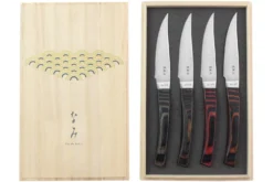 Coffret 4 couteaux à steak japonais Kanetsugu Nami damassées 4 coloris