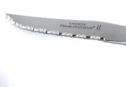 Coffret 6 couteaux à steak Laguiole C. DOZORME lames dentelées manches jaunes nacrés