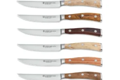 Coffret 6 couteaux à steak Wüsthof Ikon forgés 12cm avec pochette en cuir