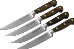 Coffret 4 couteaux à steak Wüsthof Crafter forgés 12cm en chêne fumé