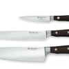 Coffret 3 couteaux Wüsthof Ikon forgés - office 9cm + tranchelard 20cm + chef 20cm