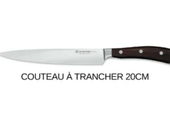 Coffret 3 couteaux Wüsthof Ikon forgés - office 9cm + tranchelard 20cm + chef 20cm