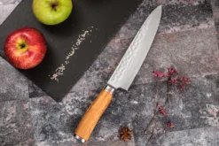 Coffret 3 couteaux Wusaki Damas 10Cr olivier Chef + Universel + Office