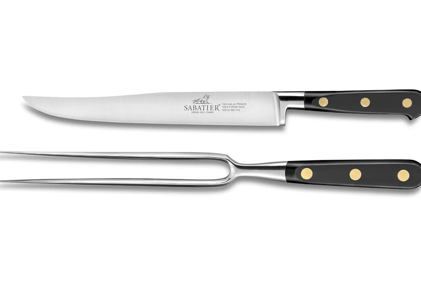 Coffret à découper SABATIER Idéal Inox 100% forgé rivets laiton