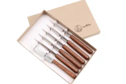 Coffret de 6 couteaux de table Au Nain manche en bois