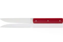 Coffret de 6 couteaux de table faits mains Perceval 888 rouge